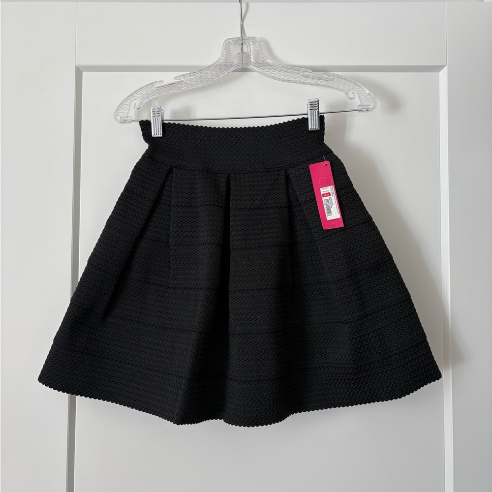 Chic Black A-Line Mini Skirt - New with Tags